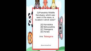 which state the Pranahita Wildlife Sanctuarylearnstudyofficialgkeveryday gkquizshortsenglish [upl. by Adnov]