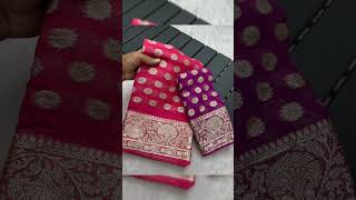 georgette saree collection💥shots youtubeshorts trending viralvideo trendingsarees under500 [upl. by Eeresid800]