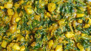 palong shaak recipe Bengalipalong shaak veg recipe Bengali niramish ।। পালং শাকের রেসিপি [upl. by Hippel649]