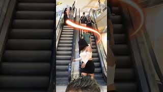 prank escalator funny escalatorgirl comedy reaction love bollywood song newsong [upl. by Nylac789]