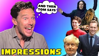 All 37 BENEDICT CUMBERBATCHs IMPRESSIONS of other CELEBRITIES with references [upl. by Anytsirk]