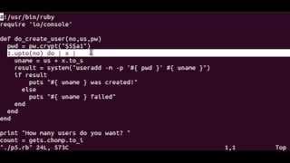 RUBY Creating Users and Password in Linux [upl. by Johann546]