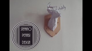 HOWTO Mount a Paper Deer  Come Fare Una Base Per Testa Di Cervo  DIY [upl. by Adiol]