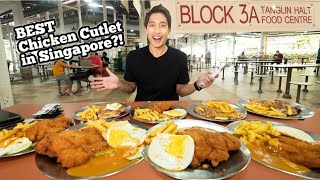 BEST CHICKEN CUTLET IN SINGAPORE  Old School Western Food Eating Challenge  Singapore Street Food [upl. by Aubree109]