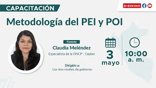 Taller Virtual quotMetodología PEI  POIquot [upl. by Eimmis]