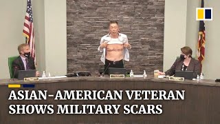 ‘Is this patriot enough’ AsianAmerican veteran shows scars as he calls out antiAsian hate [upl. by Egide]