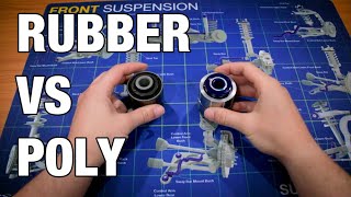 SuperPro Poly Bushings vs Rubber Bushings Which bushing is best for your suspension [upl. by Naghem]