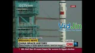 Chinas Shenzhou 9 Spacecraft Launching Video  16 June 2012 [upl. by Yahs651]