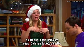 The Big Bang Theory 2x11 Milagro en Saturnalia El primer abrazo de Sheldon y Penny [upl. by Eetse]