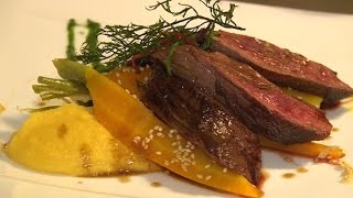 Recette  onglet de bœuf mousseline d’épinards et carottes [upl. by Joashus65]