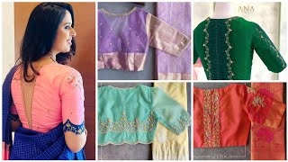 Latest Blouse Designs For Silk Sarees 2024 Silk Saree Blouses 2024 Latest Blouse Designs 2024 [upl. by Antonie]