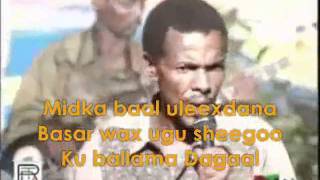 Waa Boqol yahuuduye  Dahir jamac  Lyrics [upl. by Irdua14]