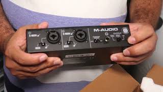 M Audio M Track DUO interface boa e barata vale apena review em português estudio100 [upl. by Ahsienet]