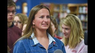 FWB Viking swimmer Lucy Rudman receives All Sports Association award [upl. by Tenaej198]