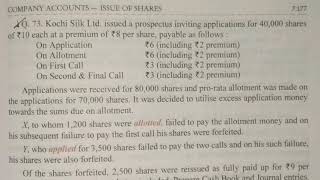 31 utilisation of excess application money for securities premium Issue of shares Class12 in hindi [upl. by Eznyl641]