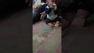 5months old Yash trying to play with his water filled teether👶🤤😋 cutebabybabyvideos5monthsoldbaby [upl. by Llenor]