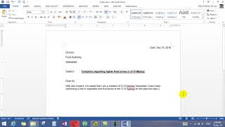 How to write a letter in Microsoft Word  Hindi [upl. by Peltier]