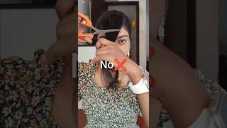 Fake bangs without cutting your hair ✂️shorts hair howto [upl. by Tabina]