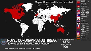 LIVE ENDED WUHAN Novel Coronavirus WORLD MAPCOUNT on confirmed case death [upl. by Norabel]