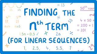 GCSE Maths  How to Write Expressions for the nth term of Arithmetic Sequences 55 [upl. by Htnamas]