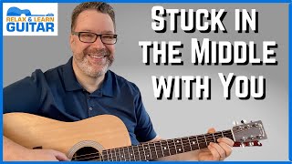 Stealers Wheel Stuck in the Middle with You Guitar Lesson  Easy Chords [upl. by Herzel]