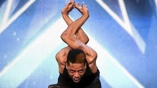 Britains Got Talent 2015 S09E06 Junior AKA Bonetics Contortionist Dance Routine Makes You Cringe [upl. by Trent]