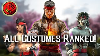 All 27 Liu Kang Costumes Ranked  Mortal Kombat Ranking [upl. by Wiltsey]