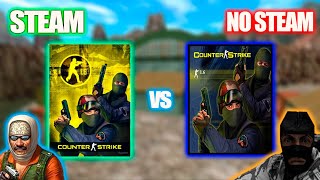 comparando el counter strike 16 steam VS counter strike 16 no steam [upl. by Fatsug]