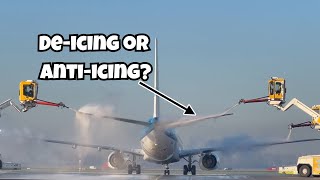 Difference between aircraft deicing and antiicing [upl. by Ianej683]