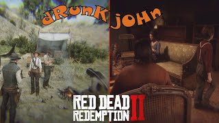 Drunk John Antagonizing Friends and Family At Beechers Hope  RDR2 [upl. by Belicia]