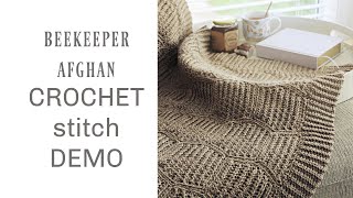 Beekeeper Afghan Stitch Demo [upl. by Jeuz679]