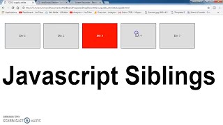 Javascript Siblings  Add Remove Class  Set Active DIV  With Source Code [upl. by Enilesor]