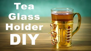 Steampunk Tea Glass Holder quotPodstakannikquot How to Make DIY [upl. by Locklin]