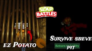 ALL Guide Boss Cheese SpotsTricks  Survive Sbeve Pit  Trick PotatoLord  Slap Battles Roblox [upl. by Ellivnarg959]