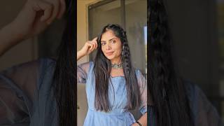 Day 3 9 Navratri Hairstyle open hair hairstyleHalfup Hairstyle navratrihairstyle hairstyle [upl. by Mossman]