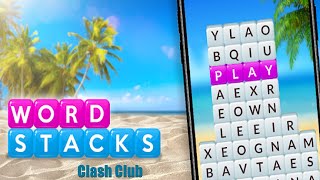 Game Review  Word Stacks  Mobile Word Building game  Clash Club [upl. by Haroved664]