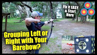 Barebow Archery Grouping  How to Shift Groups Left or Right on the Target [upl. by Eeresed]