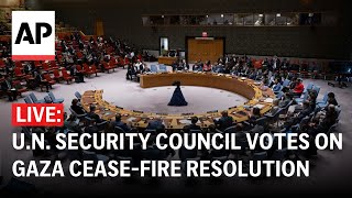 LIVE UN Security Council demands ceasefire in Gaza during Ramadan [upl. by Annaihs]