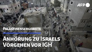 Anhörung vor dem IGH Palästinensischer Minister wirft Israel quotApartheidquot vor  AFP [upl. by Jepum]