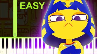 ANKHA ZONE MEME SONG  EASY Piano Tutorial [upl. by Aicelaf]