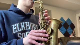 Play Test Buescher True Tone Curved Soprano Saxophone  New Pads [upl. by Bedelia]