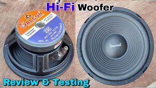 Salcon High Quality 8 Inch Woofer Review amp Testing In Hindi [upl. by Elleral]