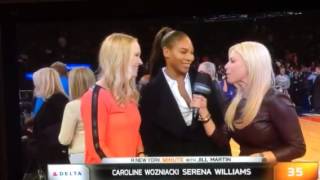 Serena Williams Wozniacki at MSG [upl. by Ahsenid27]