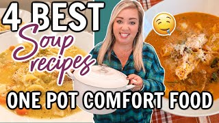 4 BEST AND EASIEST FALL SOUP RECIPES  ONE POT COMFORT FOOD  WE COULD EAT THESE EVERYDAY [upl. by Lewendal]