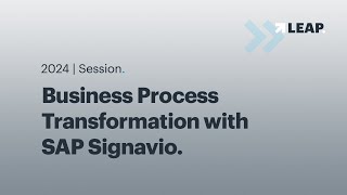 Business Process Transformation with SAP Signavio [upl. by Verneuil]