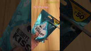 🍫 HERSHEYS KISSES COOKIES N CREME  RATING shorts [upl. by Asehr]