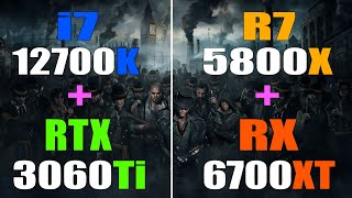 RTX 3060Ti  INTEL i7 12700K vs RX 6700XT  RYZEN 7 5800X  PC GAMES TEST [upl. by Gwendolen]