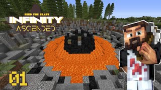 FTB Infinity Ascended Evolved 1  RETOUR EN 1710 [upl. by Krahmer]