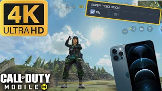 Call of Duty Mobile MAX GRAPHICS  iPhone 12 Pro Max High Graphics 4K Gameplay [upl. by Deery]