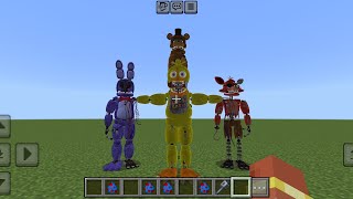 Realistic Five Nights At Freddy 2 ADDON UPDATE in MINECRAFT PE [upl. by Eemak]